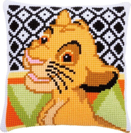 Vervaco Disney Simba Kruissteekkussen Kit