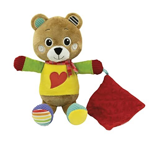 Clementoni - Bob The Bear pasgeborenen, pluche beer, speelgoed voor kinderen 0-36 maanden 100% wasbaar, meerkleurig, 17761