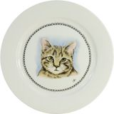 Boerenwinkel Ontbijtbord - Aardewerk - Wit Bedrukt - Rond - Ø21 cm - Kat