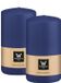 Wiedemann Cilinderkaars/stompkaars - 2x - donkerblauw - 12 x 6 cm - 33 branduren