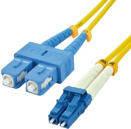 Mcl InfiniBand en Glasvezelkabel SC LC Geel 15m