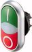 Eaton 284814 dubbele drukknop, lichtmelder, plat, groen I, wit, rood