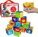 12 cubes de jeu pour bébés et enfants dès 1 an - Jouets Montessori - Blocs empilables - Blocs de construction - Dés sensoriels