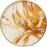 Luxe-Casa Wandklok Toply Rond Glas Goud 60 cm