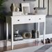 Vida Designs Windsor Consoletafel met onderplank, woonkamer, hal Way meubels (3 laden, wit)