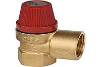 Caleffi Membraan veiligheidsventiel 1/2 x 3/4 inch reactiedruk 2,5 bar overdrukventiel drukbegrenzingsventiel membraanventiel