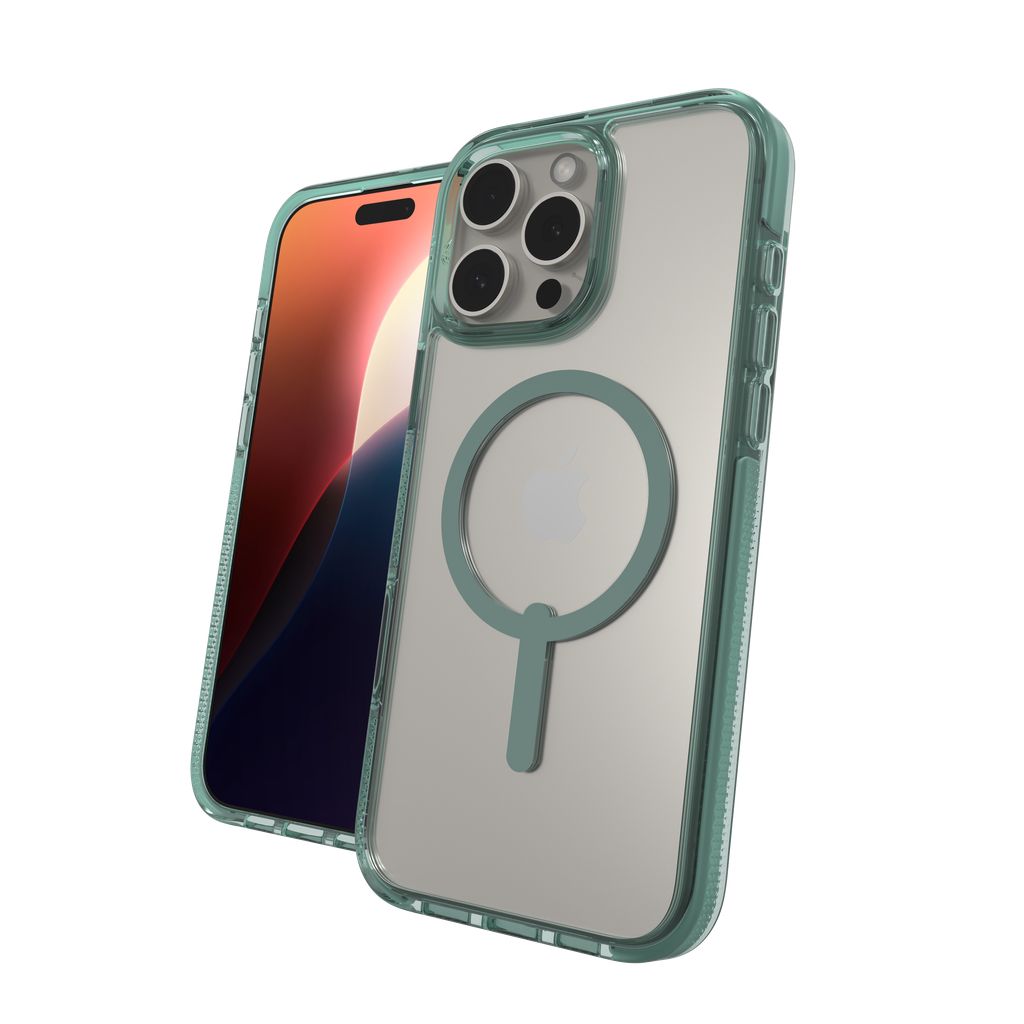 ZAGG Santa Cruz Snap mobiele telefoon hoesje voor iPhone 16 Pro Max - Groen/Transparant