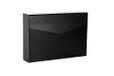 MEFA Letter 110 diepzwarte kleur - RAL 9005, brievenbus met veiligheidsslot, afmetingen 86 x 354 x 249 mm 110110M