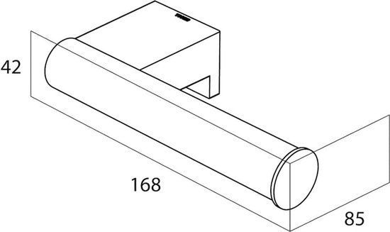 Tiger Bold Toiletrolhouder Zwart - Met Klep - RVS