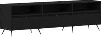 vidaXL meuble TV, 150 x 30 x 44,5 cm, noir, aspect chêne