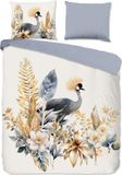 Good Morning dekbedovertrek bloemen en vogels - 2 persoons 200x200/220 cm - Multi - 100% Katoen renforcé