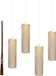 Anna's Collection Zwevende LED kaarsen - wit - 4x stuks - 18 x 5 cm
