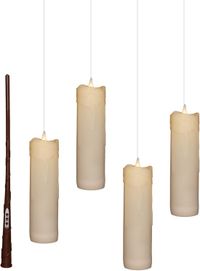 Anna's Collection Bougies LED flottantes - blanc - 4x pièces - 18 x 5 cm