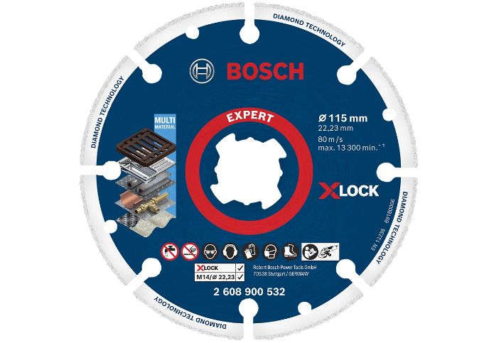 Bosch Cutting Disc - 11.5 cm - Flat Centre - Stainless steel, Steel - 13300 RPM - 1 pc(s)