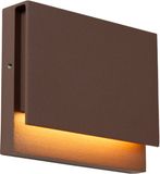 Lucide LOMAR - Wandlamp Binnen/Buiten - LED - 1x6W 2700K - IP54 - Roest bruin - Essential