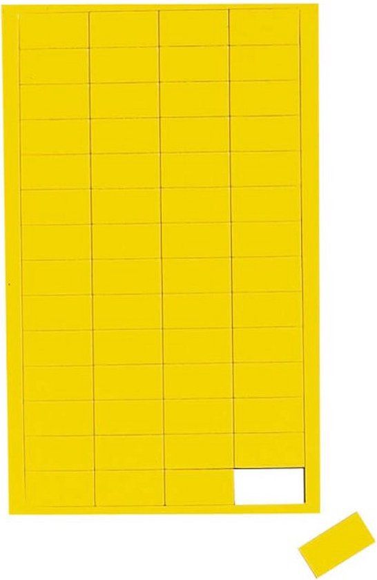 MAUL Magneetlabels, rechthoekig, 1 x 2 cm, 56 stuks, wit