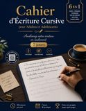 Cahier d’Écriture Cursive pour Adultes et Adolescents: Apprendre à écrire en attaché en 7 jours, améliorer votre calligraphie et tracer des mots, phrases et citations | Grand Format A4
