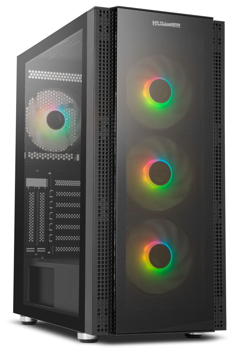 NOX Hummer Horus - Midi Tower PC Case - Black