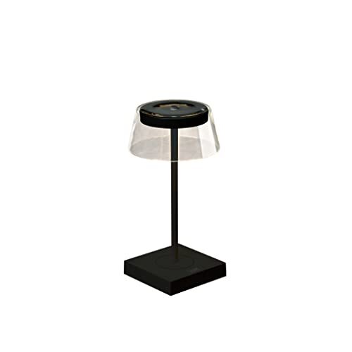 KONSTSMIDE Tafellamp Scilla | zwart | Indoor/Outdoor | USB-tafellamp | aluminium/glas | 2 lichtkleuren | batterijduur tot 20 uur | 7816-750