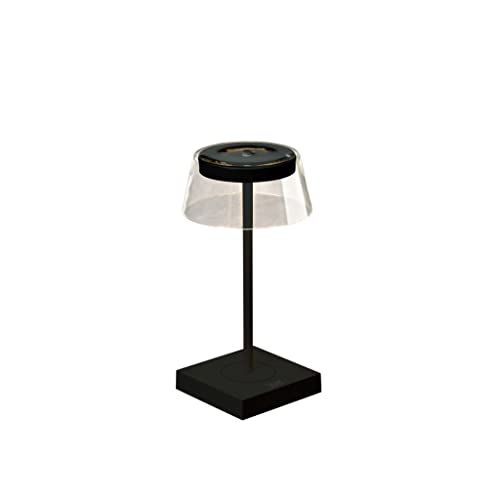 KONSTSMIDE Scilla Tafellamp - Zwart - Indoor/Outdoor - USB - Aluminium/Glas - 2 Lichtkleuren - 20 uur Batterijduur