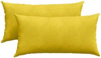 vidaXL Zitkussens 2 stuks Geel 80 x 40 cm Corduroy stof
