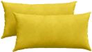vidaXL Zitkussens 2 stuks Geel 80 x 40 cm Corduroy stof