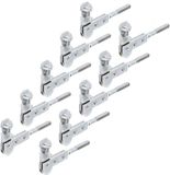 Alberts 845469 luikvastzetter | vrouwenkopje, om in te schroeven | galvanisch verzinkt, gechromateerd | 129 mm | Set van 10