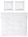 Ensemble de literie, 200x200 cm + 2 taies d'oreiller 80x80 cm, 100% coton, blanc/beige clair