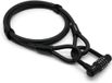 Unyqoos® Câble antivol en acier avec serrure à combinaison, 2 mètres – câble de 12 mm, anse de 10 mm, 2 bandes velcro pour vélo, poussette et meubles de jardin