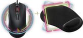 Souris de jeu 2-en-1 : 3600 DPI et tapis de souris flexible de 3 mm