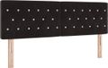 vidaXL - Hoofdbord - Zwart - 144 cm - Fluweel