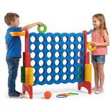 Joya Creative 3in1 Buitenspeelgoed - 4 Op Een Rij XXL, Basketbalspel, Ringwerpspel