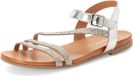 Tamaris Dames 1-28120-46 Platte Sandalen, Metallic Silber, Maat 38