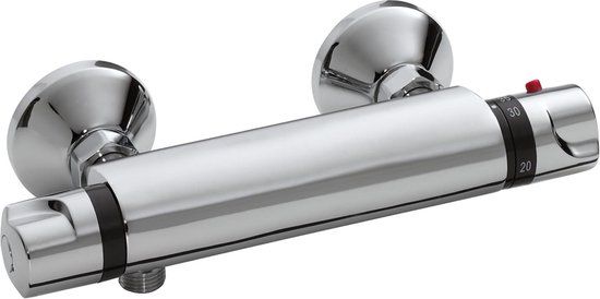 Wiesbaden Universal Thermostatische Douchekraan - Chroom - 12cm Hartafstand