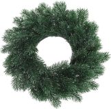 Merkloos Kunst kerstkrans blauwgroen 35 cm