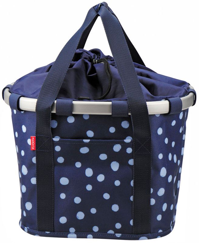 KlickFix Reisenthel fietsmand- en koffer Spots blauw