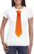 Bellatio Decorations Shoppartners Bv Wit t-shirt met oranje stropdas dames - Oranje Koningsdag/ Holland supporter kleding S