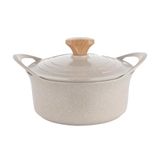 FLORINA Aluminium Pan OSLO (4,3 l) I 24 cm Diameter I Keramische Antiaanbaklaag I Ergonomisch Softgrip Handvat I Hittebestendig | Pan Geschikt voor Inductie-, Gas- en Elektrische Kookplaten