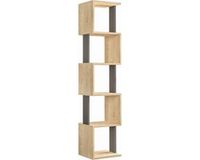 Hocus Picus Bibliothèque 6 tablettes - Chêne/Anthracite - 35x30x161 cm