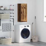 vidaXL Wandkast, gerecycled hout, 34,5 x 34 x 90 cm, houtvezel