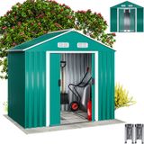 Deuba Metalen Tuinschuur Groen 200x135x190cm
