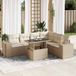 Maison Exclusive - Ensemble de meubles de jardin 7 pièces avec canapé et coussins, beige, en polyrotin