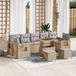 Maison Exclusive - Ensemble de jardin 10 pièces, polyrotin beige