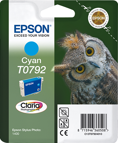 Epson T0792 - Cyaan - Inktcartridge - 11 ml