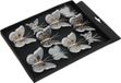 Othmar Decorations vlinders op clip - 10x - grijs/zilver - 5-8 cm - kunststof