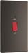 BG Electrical BG elektrische fbn72–01 schroefloze 45 A pole-schakelaar met indicator Double, 250 V, zwart nikkel
