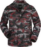 Rock Rebel by EMP camouflage overgangsjas in rood en zwart - Heren - L