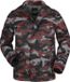 Rock Rebel by EMP camouflage overgangsjas in rood en zwart - Heren - L