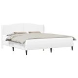 vidaXL Bedframe met hoofdeinde Wit 180 x 200 cm Kunstleer