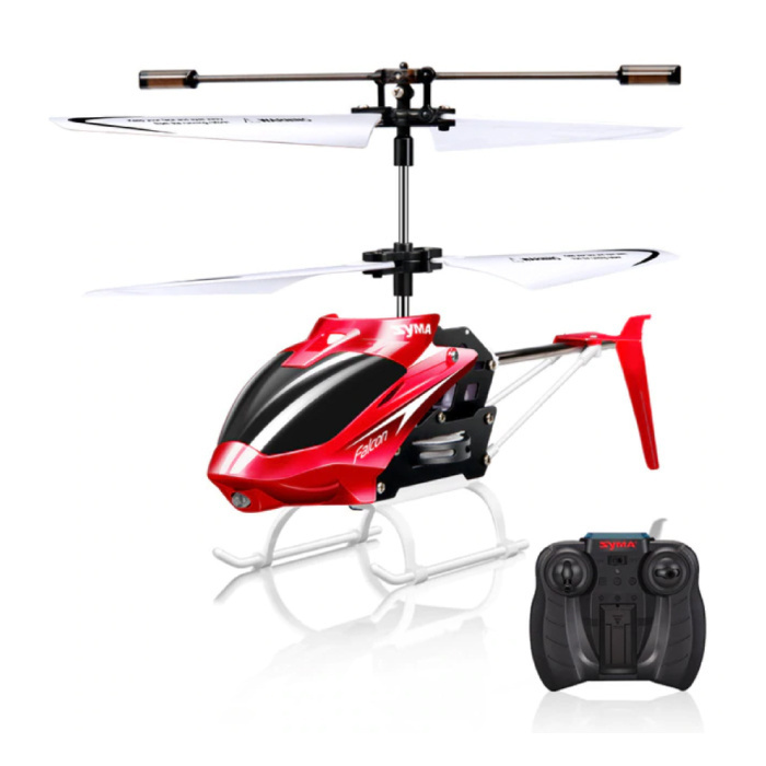 SYMA W25 Falcon Mini RC Drone Helikopter Speelgoed Gyro Lampjes Rood